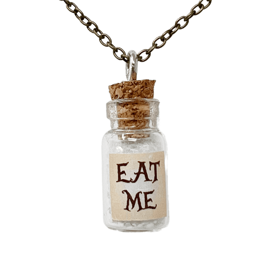 Alice in Wonderland eat me necklace - 