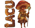 Lacquered Bracket Sticker and Magnet - Forest Sage Fungikins™ – Mystical Mushroom Art | Waterproof & UV-Proof - Sticker / Mini