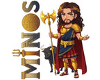Minos Sticker and Magnet - Lord of the Labyrinth Mythkins™ – Legendary King of Crete | Waterproof & UV-Proof - Sticker / Mini