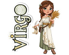 Virgo Sticker and Magnet - the Harvest Maiden Horoskins™ – Zodiac Earth Sign | Waterproof & UV-Proof - Sticker / Mini