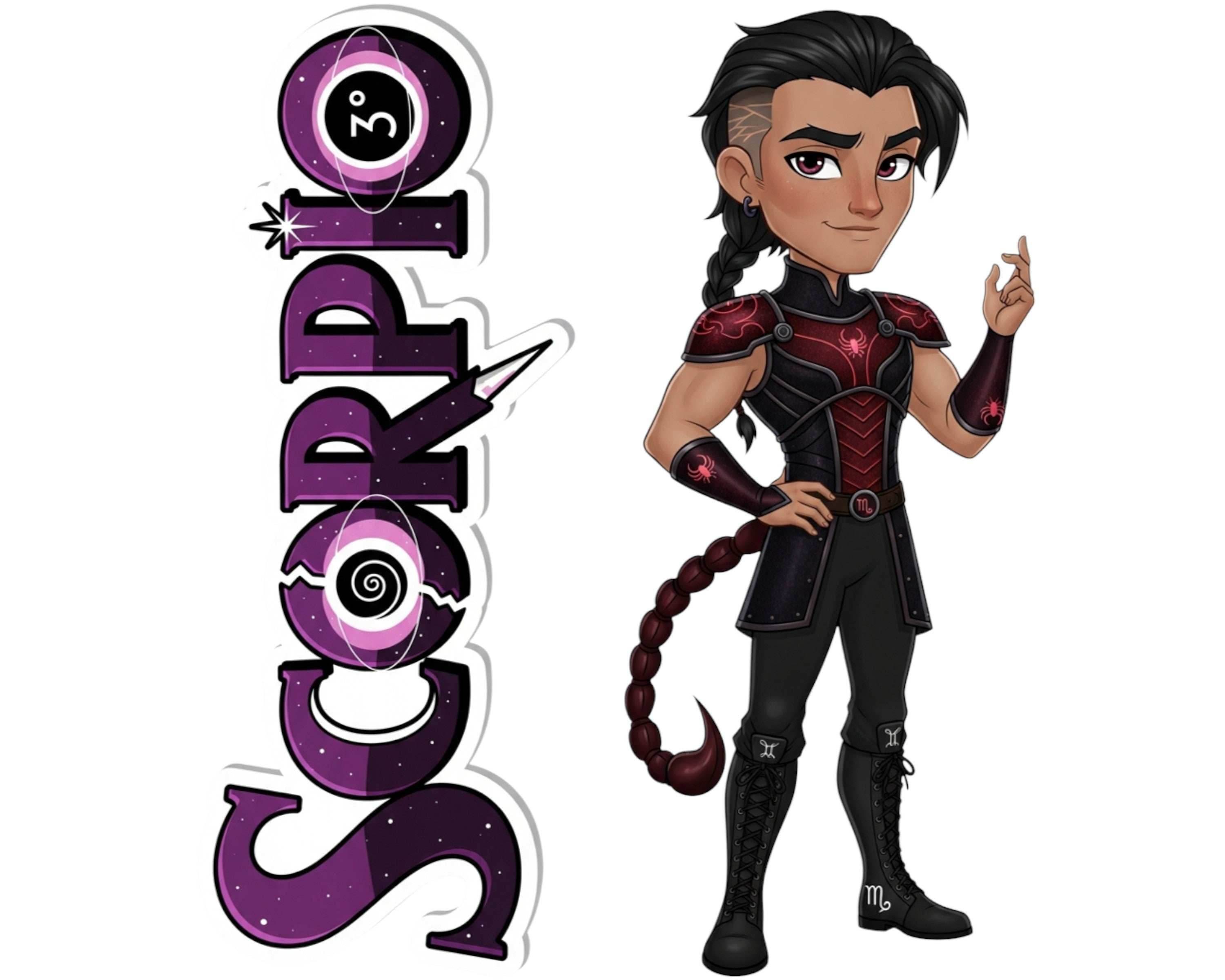 Scorpio Sticker and Magnet - the Phoenix Horoskins™ – Zodiac Water Sign | Waterproof & UV-Proof - Sticker / Mini