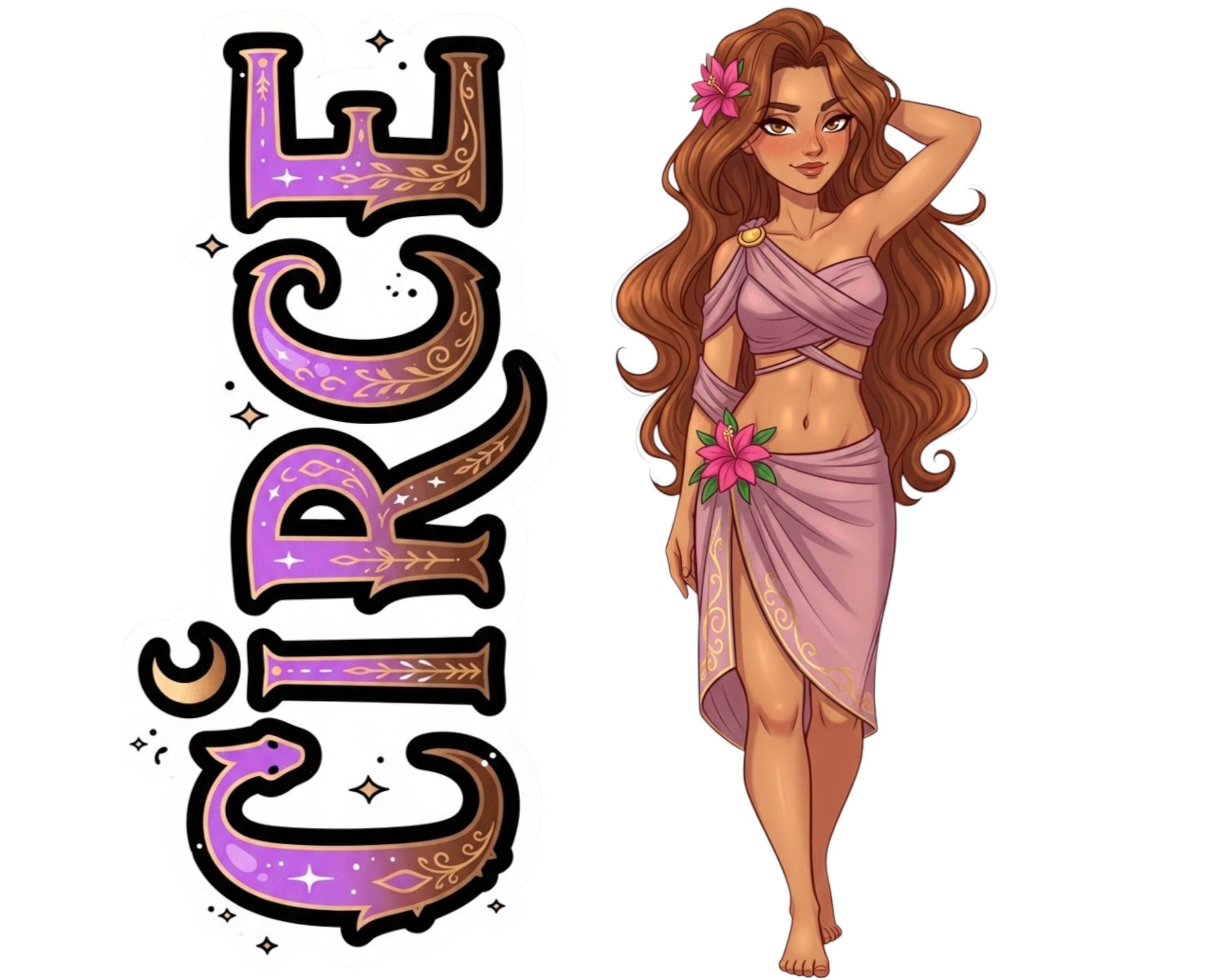 Circe Sticker and Magnet - the Divine Nymph Mythkins™ – Greek Mythology Nymph | Waterproof & UV-Proof - Sticker / Mini