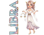 Libra Sticker and Magnet - Scales of Justice Horoskins™ – Zodiac Air Sign | Waterproof & UV-Proof - Sticker / Mini