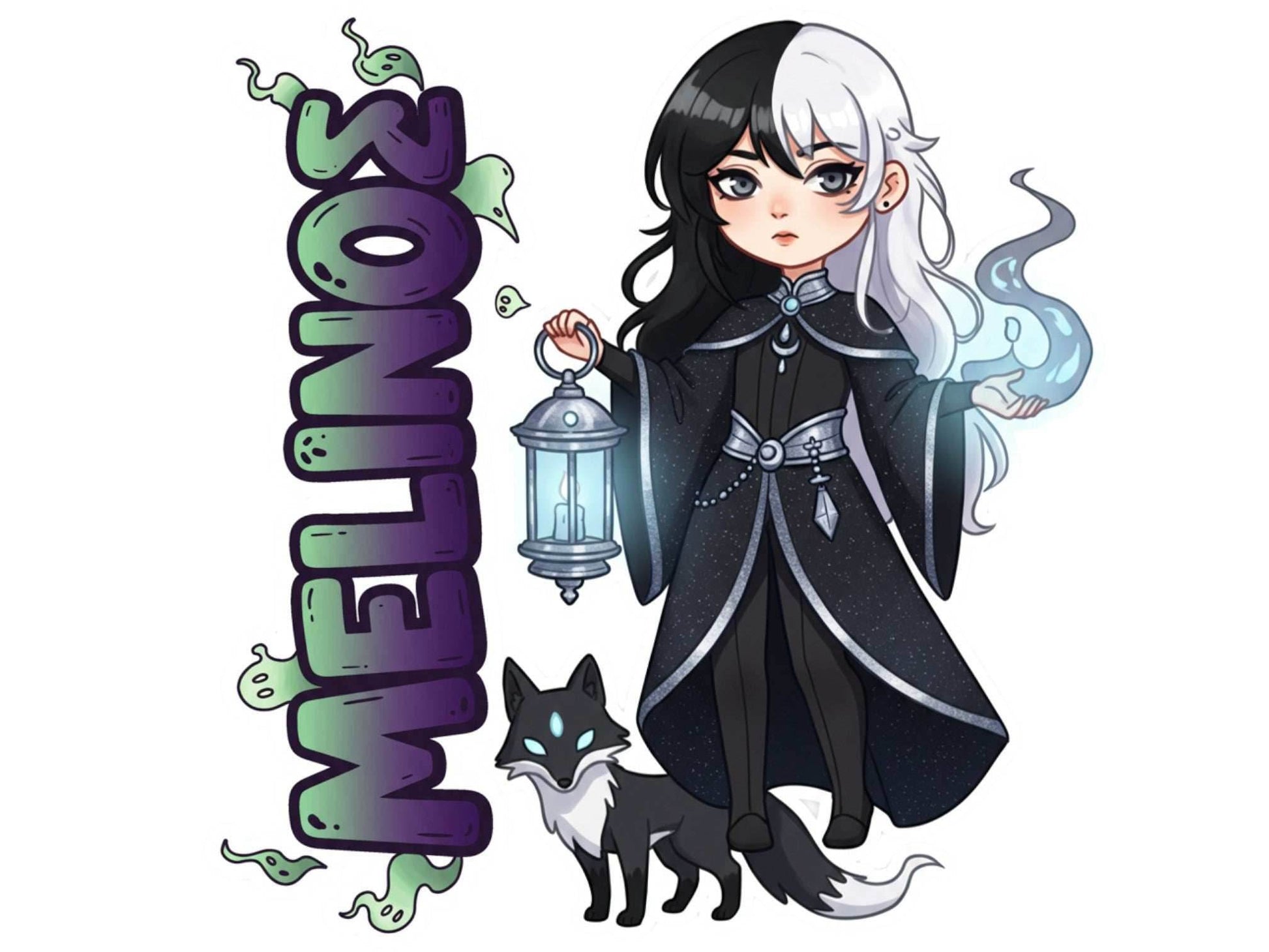Melinoë Sticker and Magnet - Goddess of Ghosts Mythkins™ – Chthonic Goddess | Waterproof & UV-Proof - Sticker / Mini