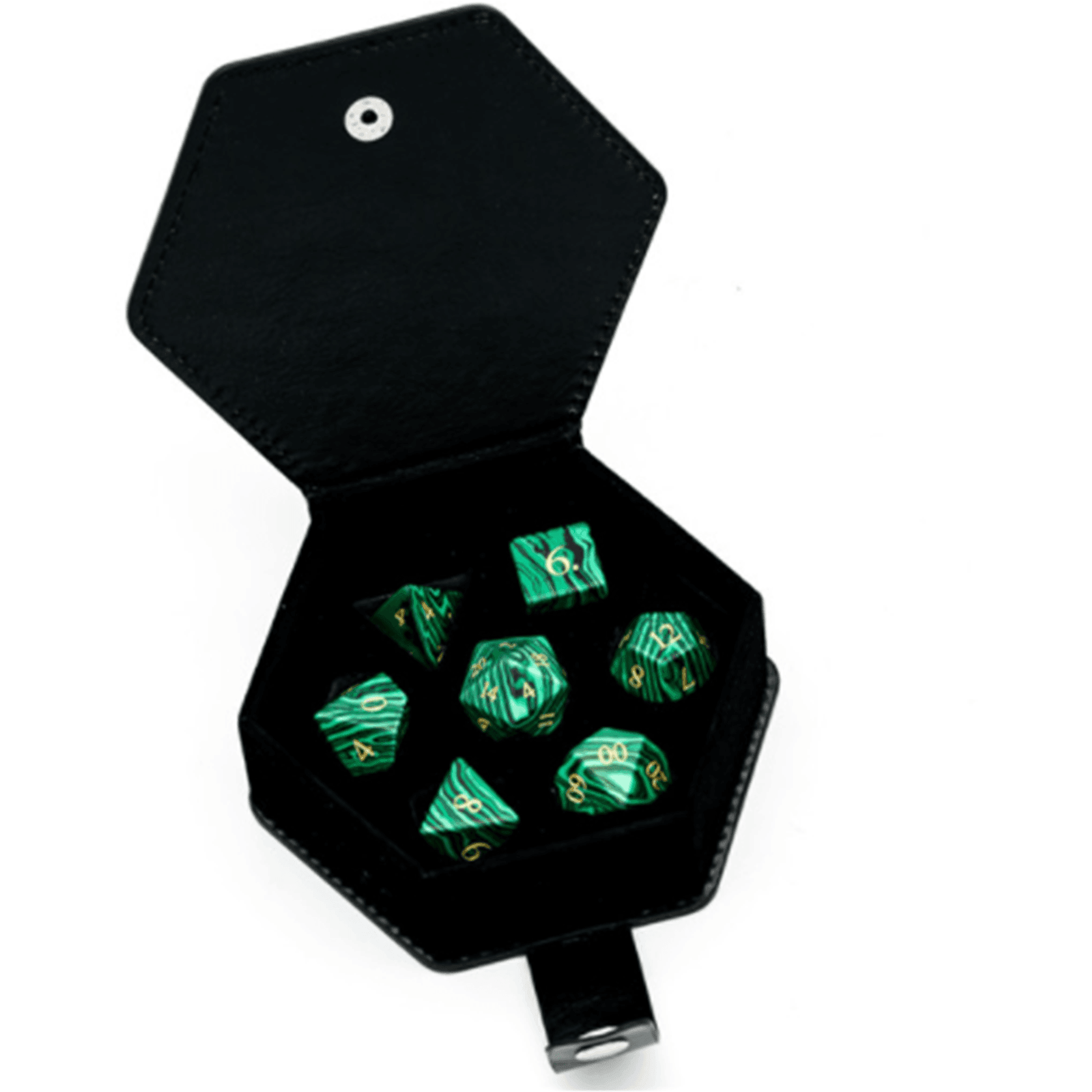 Malachite Gemstone Dice Set - 