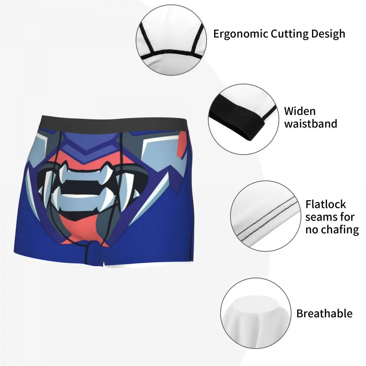 Male Cool Valorant Brimstone Cosplay Underwear Video Game Boxer Briefs Stretch Shorts Panties Underpants