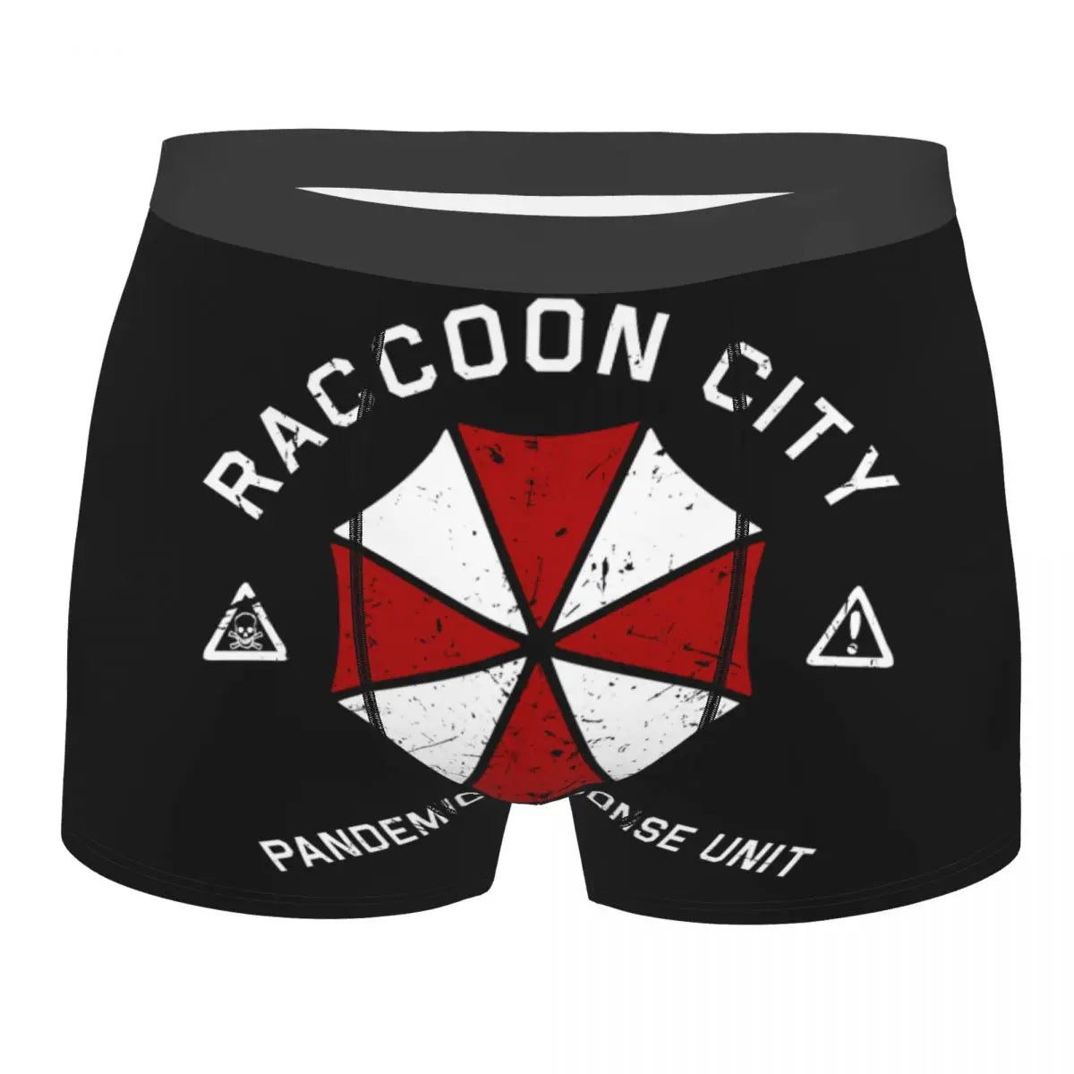 Male Novelty Raccoon City Home Of Umbrella Corporation Corp Underwear Video Game Boxer Briefs Stretch Shorts Panties Underpants