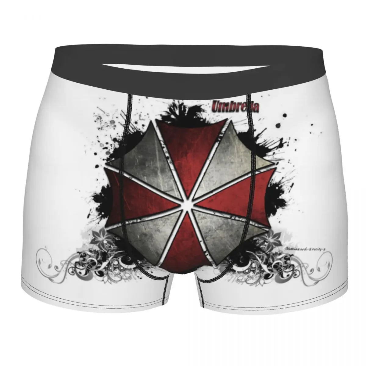 Male Novelty Raccoon City Home Of Umbrella Corporation Corp Underwear Video Game Boxer Briefs Stretch Shorts Panties Underpants