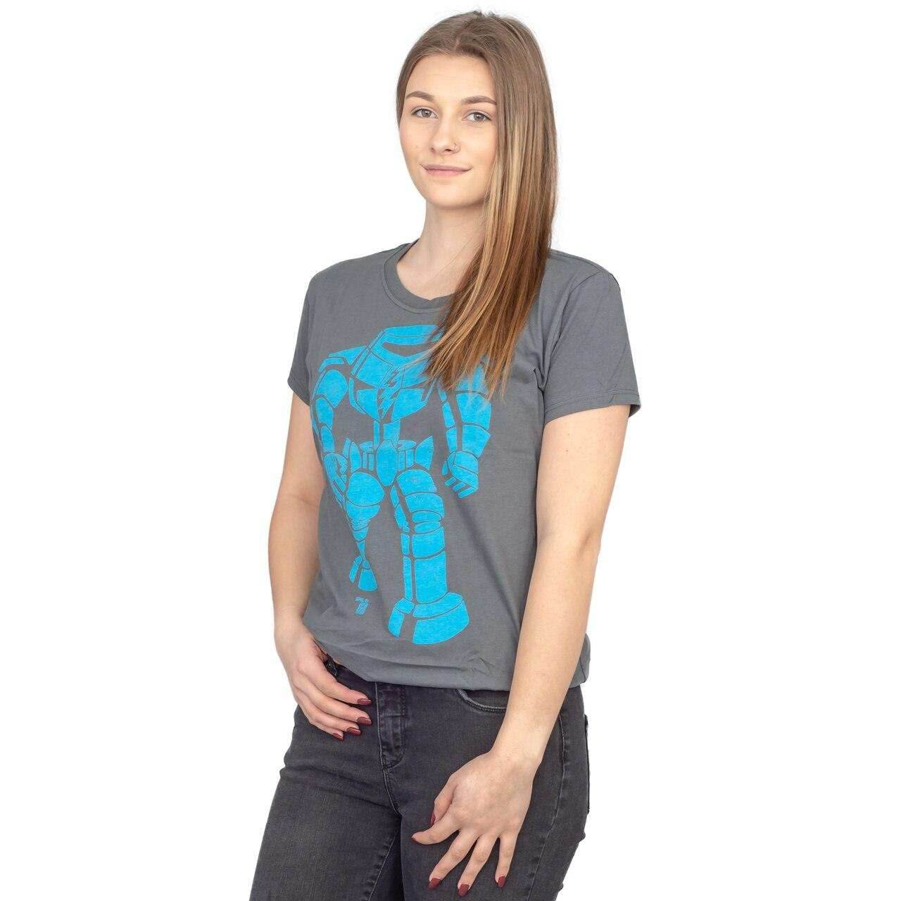 Man-Bot Vintage Graphic Charcoal JUNIORS T-shirt - S