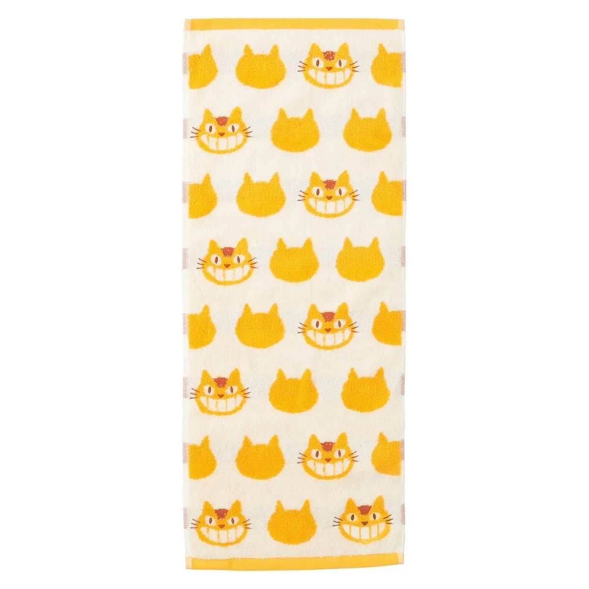 My Neighbor Totoro Catbus Face Towel Yellow and White - 