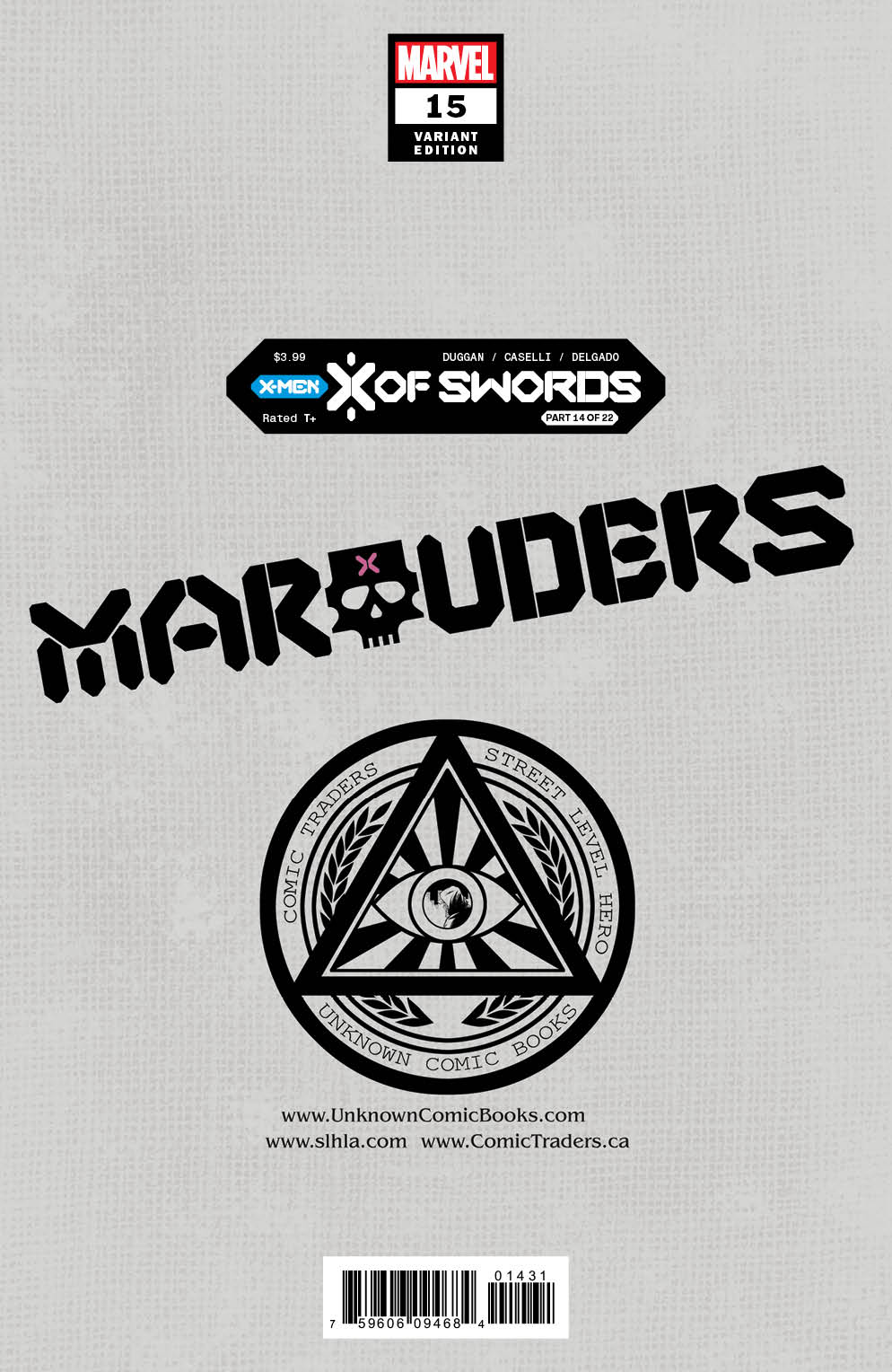 Marauders #15 Unknown Comic Dave Rapoza Exclusive Var Xos (11/11/2020)