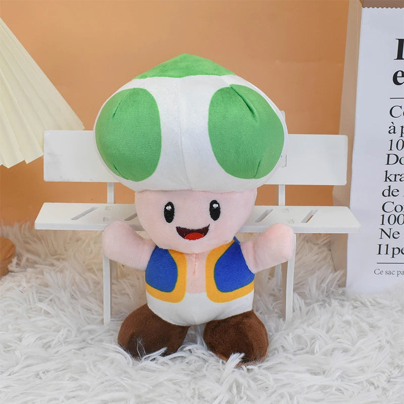 Mario Bros Ice Fire Flower Anime Figure Soft Plush Toy Cute Koopa Troopa Boo Red Toad Peluche Dolls Gift