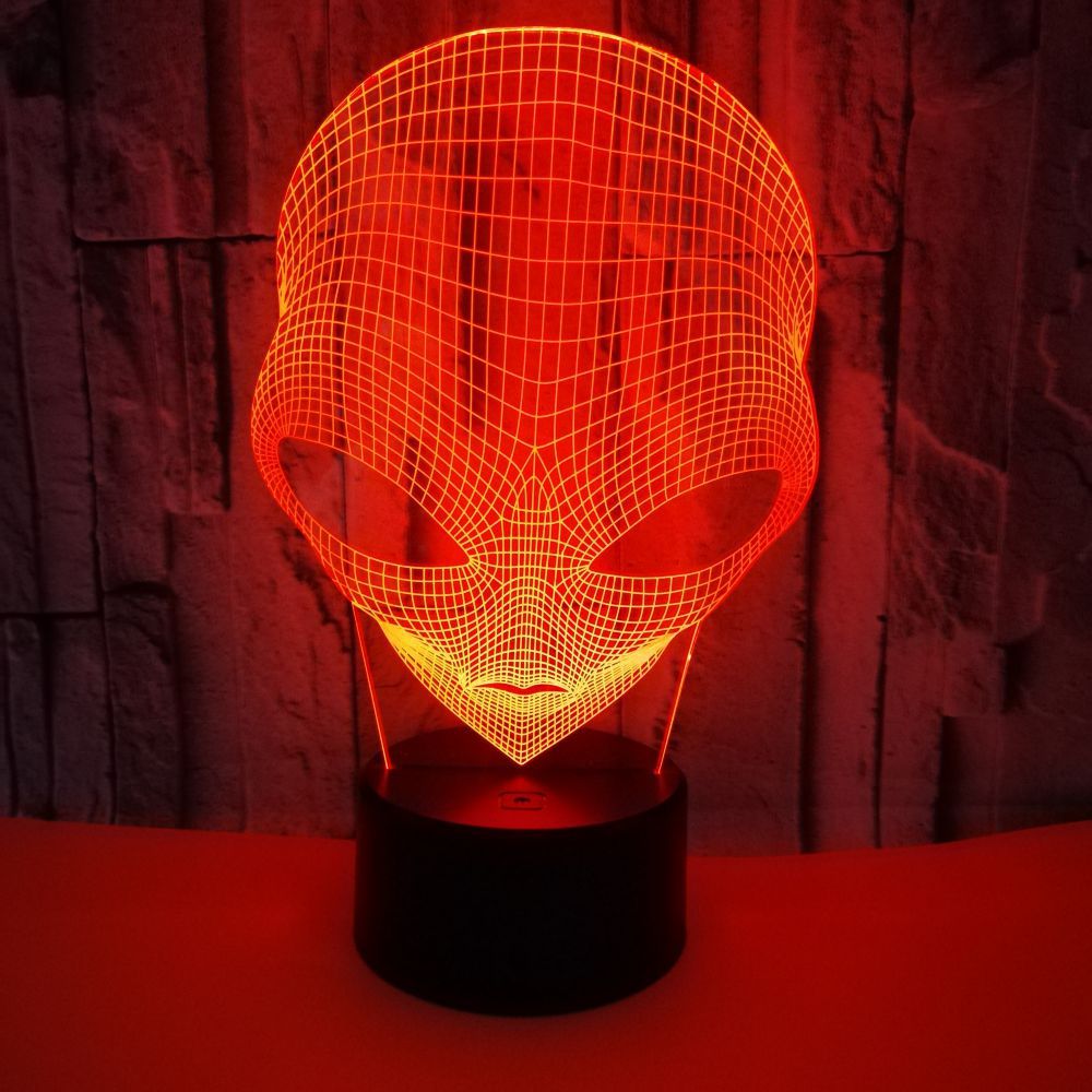 Mars-shaped 7-color 3D Touch Small Night Lamp