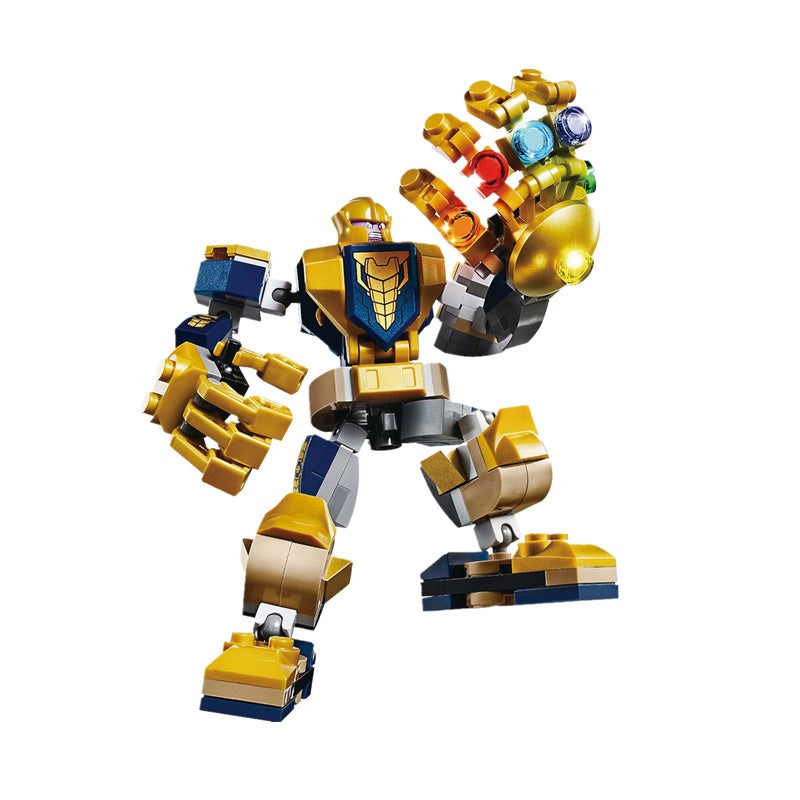 Marvel Avengers Mech Toys Thor Spider-Man Thanos Mecha Boy Fighting Insert Model Building Blocks Minifigure Children's Toys