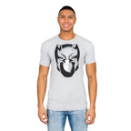 Marvel Comics Black Panther Headshot Heather Gray T-shirt - XL