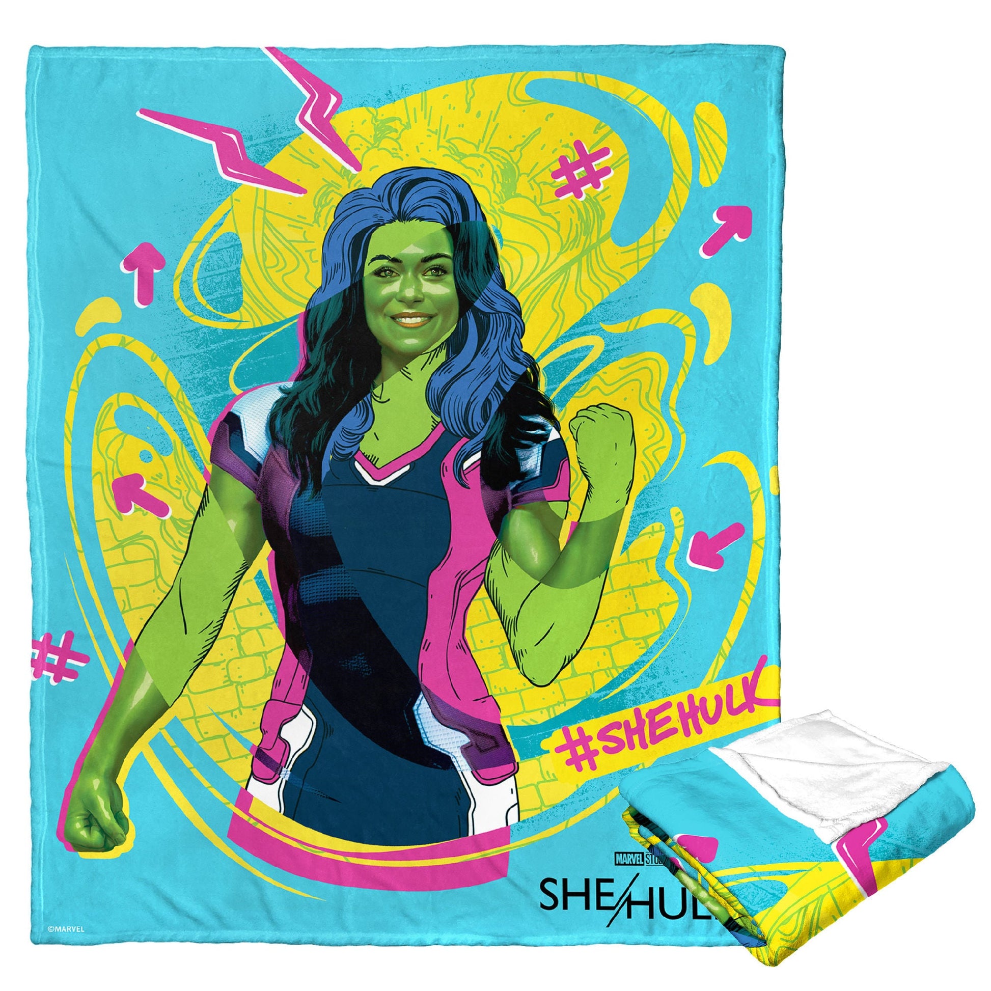 Marvel's She Hulk Silk Touch Throw Blanket, 50" x 60", Pure She Hulk