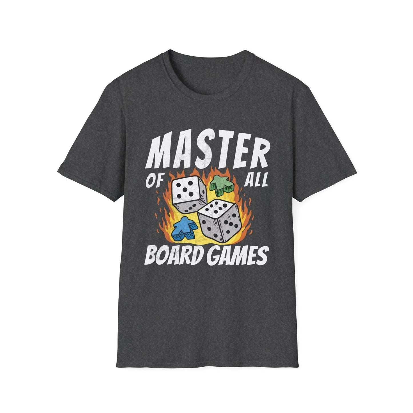 Master of All Board Games Unisex T-shirt - Dark Heather / S