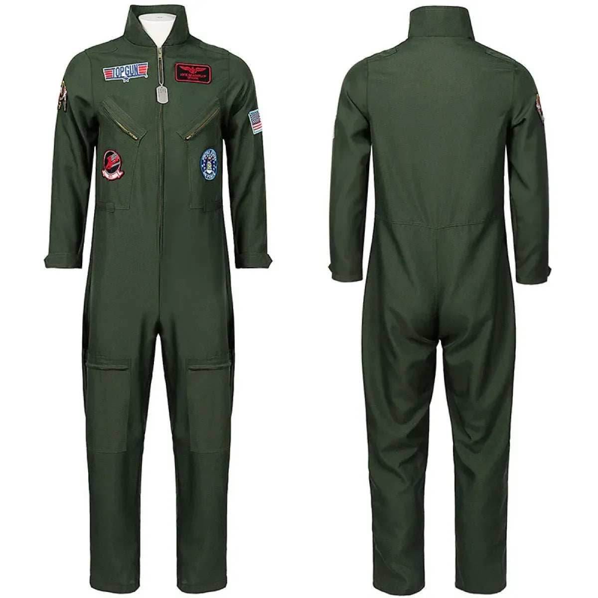 Top Gun Maverick Flight Suit – Pilot Cosplay Costume with Glasses - Maverick / S
