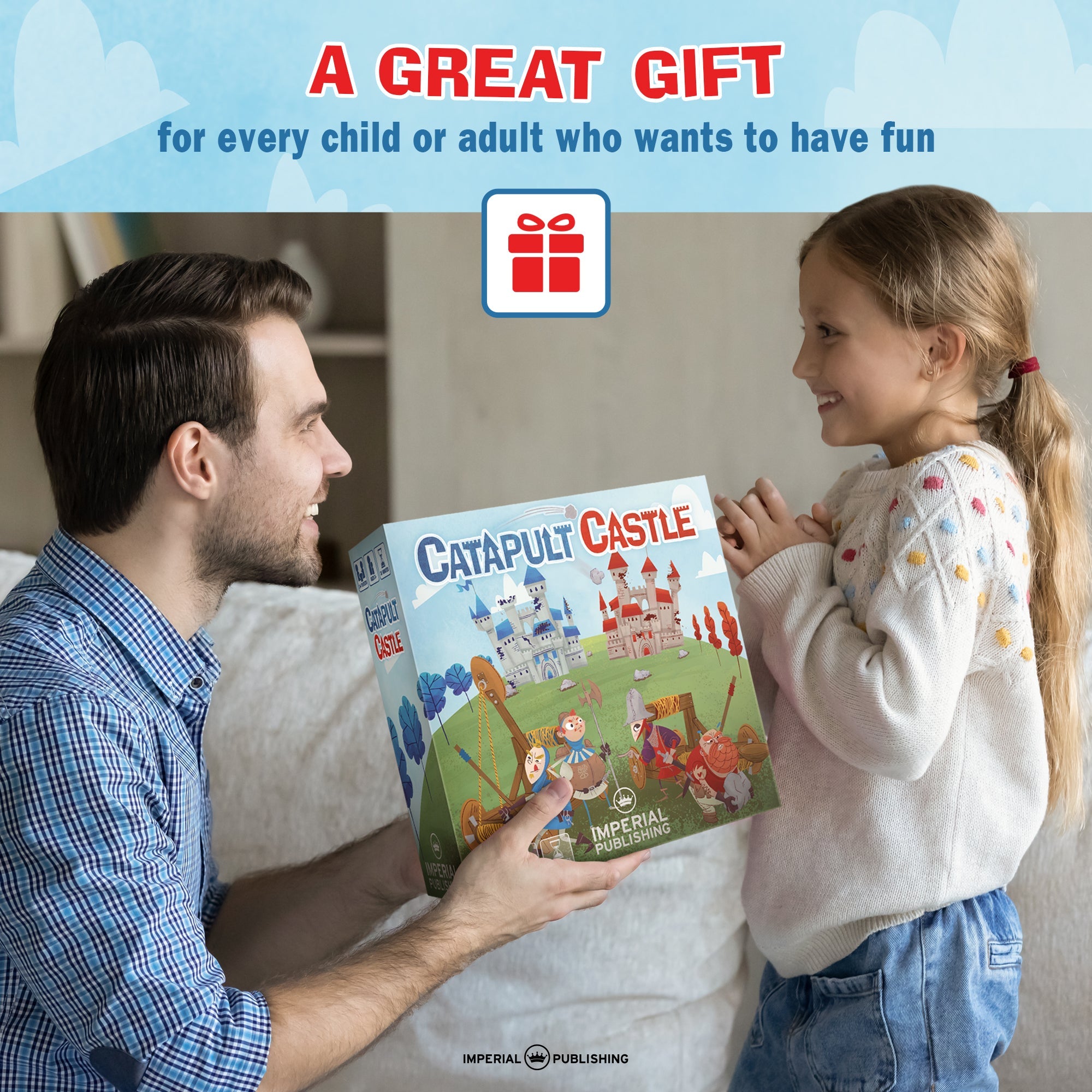 Catapult Castle 1-4 Player Medieval Dexterity Game -