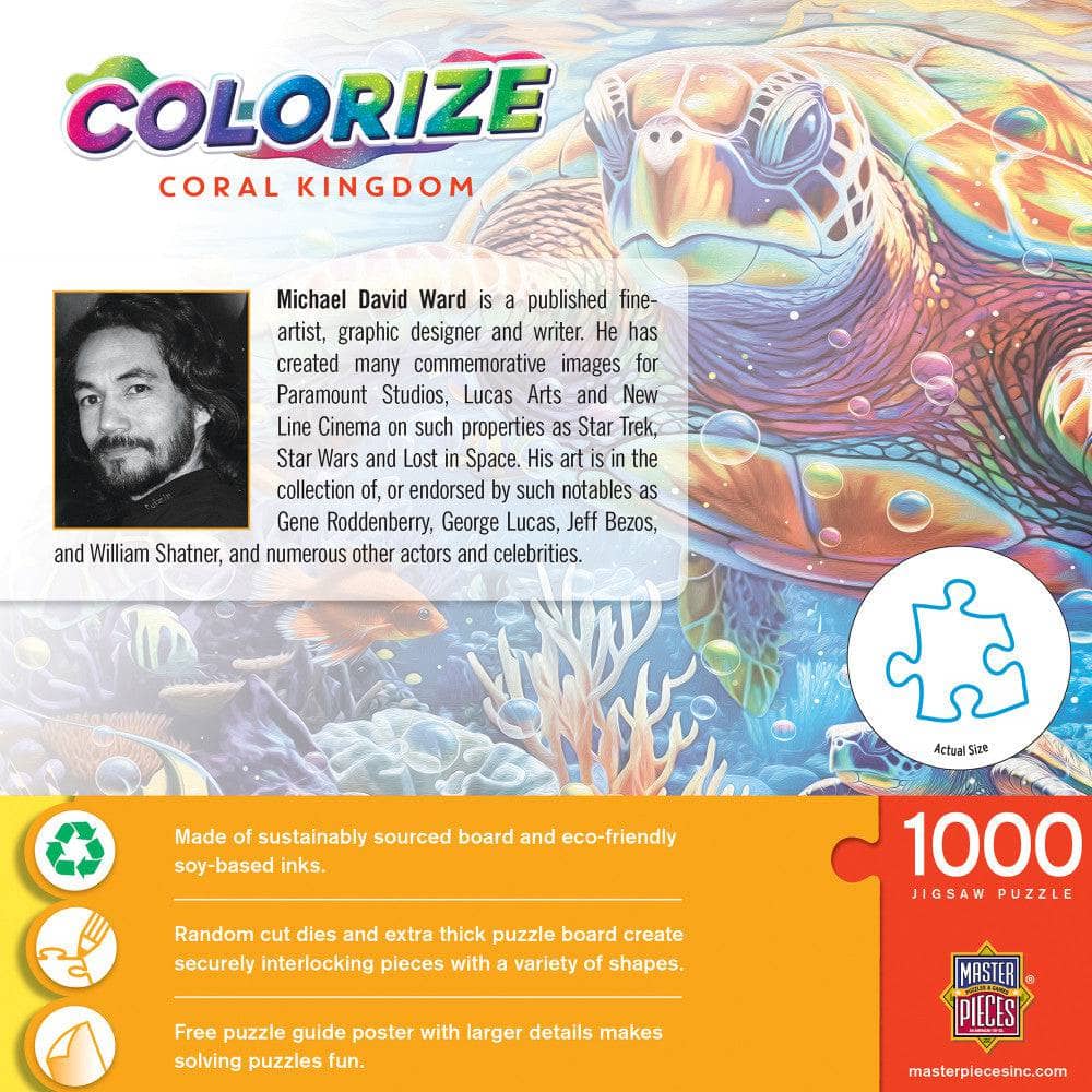 Colorize - Coral Kingdom 1000 Piece Jigsaw Puzzle