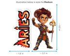 Aries Sticker and Magnet - the Daring Ram Horoskins™ – Zodiac Fire Sign | Waterproof & UV-Proof - Sticker / Medium