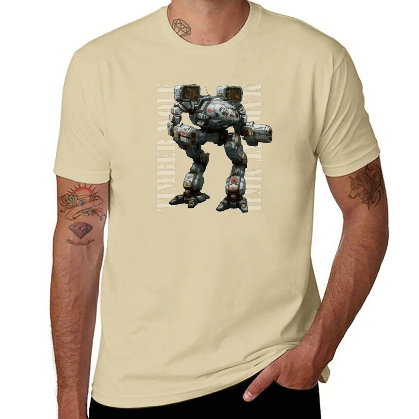 Mech Timber Wolf Madcat MKII T-Shirt plus size tops Aesthetic clothing aesthetic clothes T-shirts for men cotton