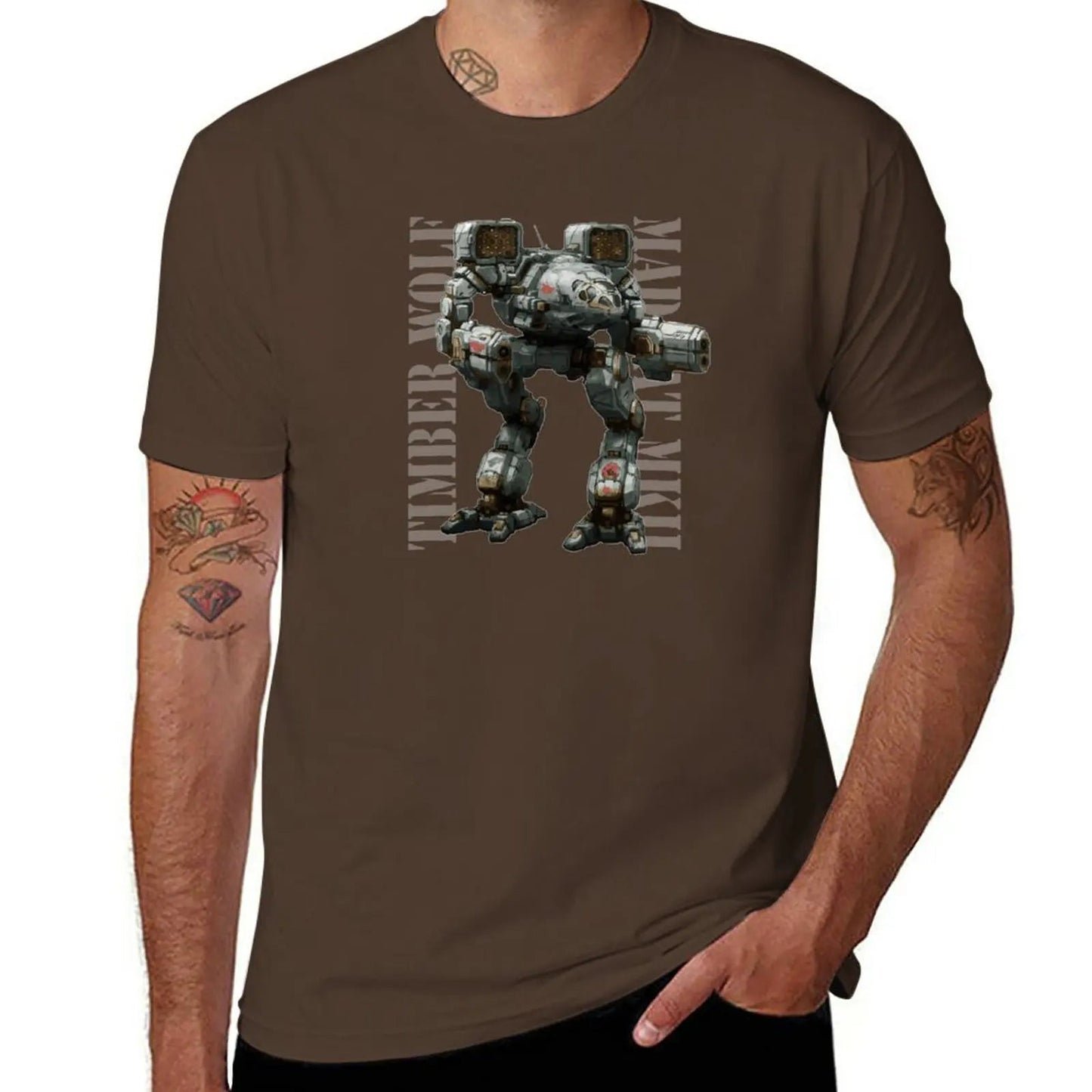 Mech Timber Wolf Madcat MKII T-Shirt plus size tops Aesthetic clothing aesthetic clothes T-shirts for men cotton