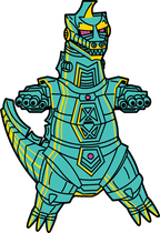 Mechagodzilla Showa Era CMYK Edition AR Pin
