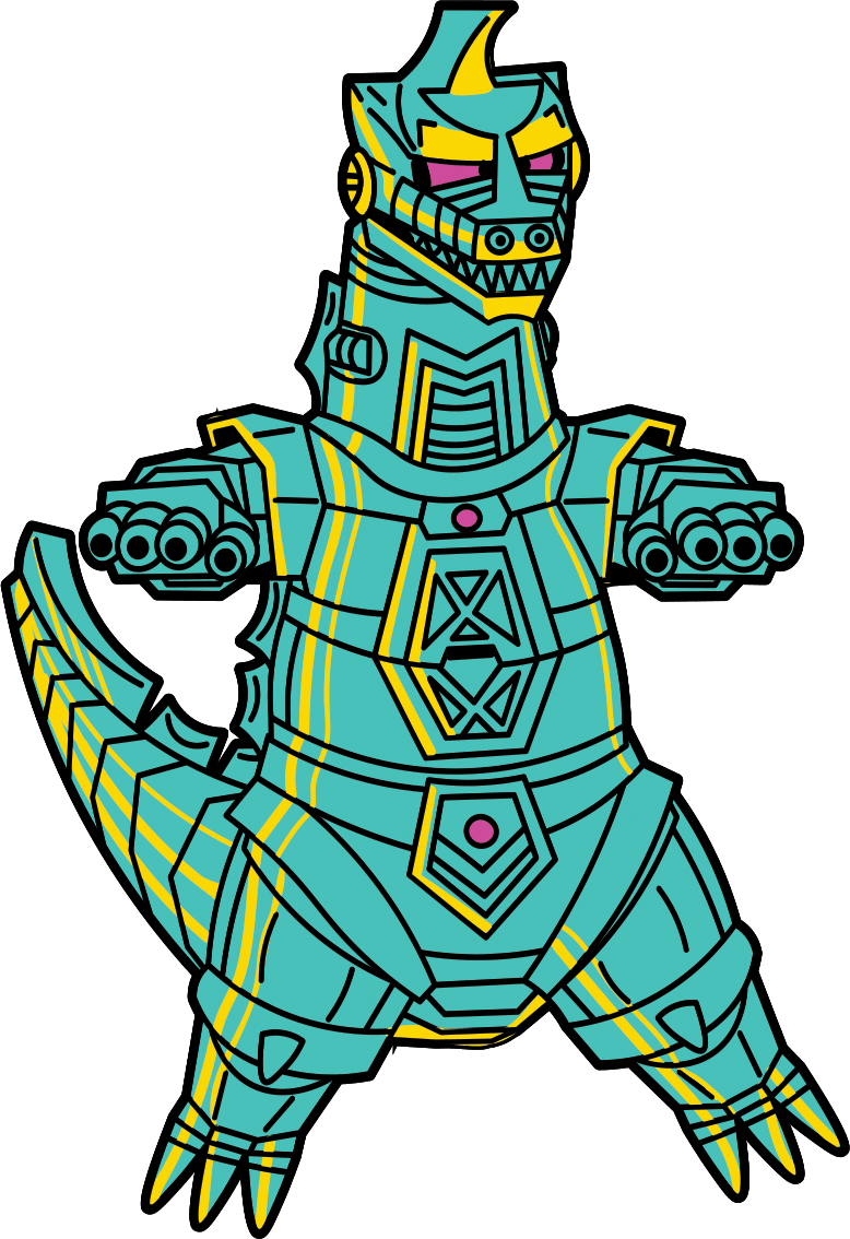 Mechagodzilla Showa Era CMYK Edition AR Pin