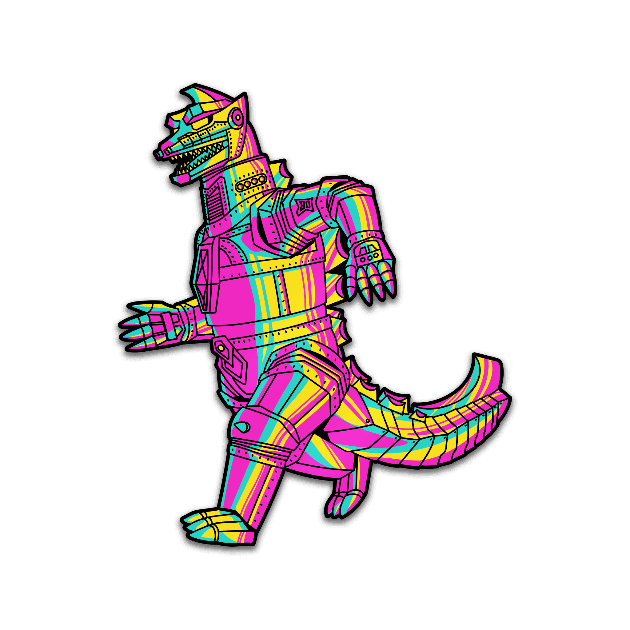 Mechagodzilla XL CMYK Edition AR Pin (Showa Era) - 