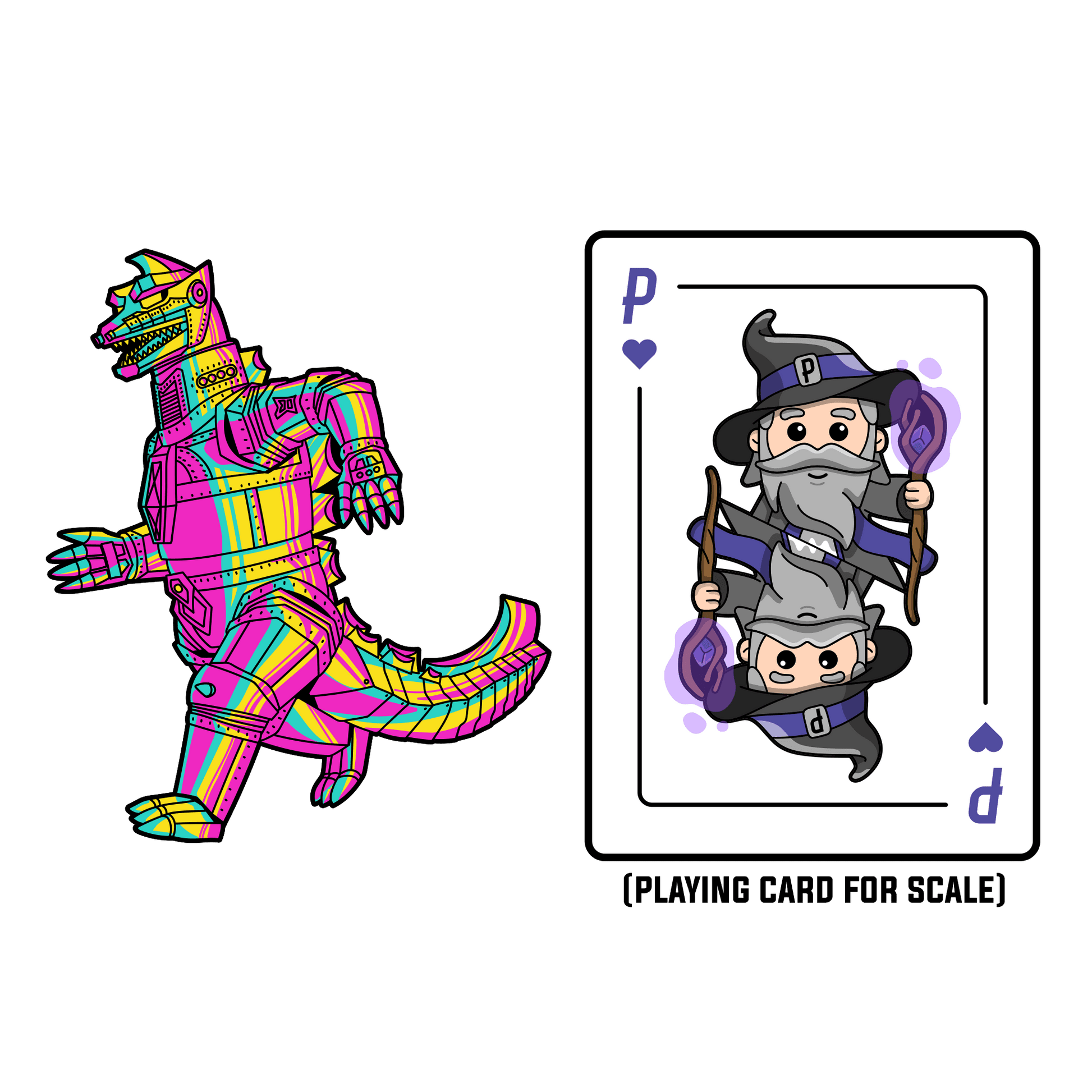 Mechagodzilla XL CMYK Edition AR Pin (Showa Era) - 