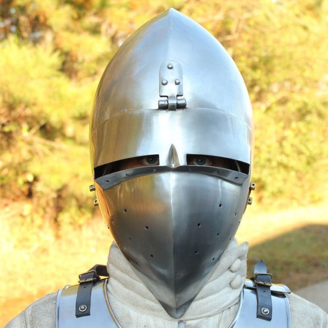 Medieval Bascinet Klappvisor Helmet