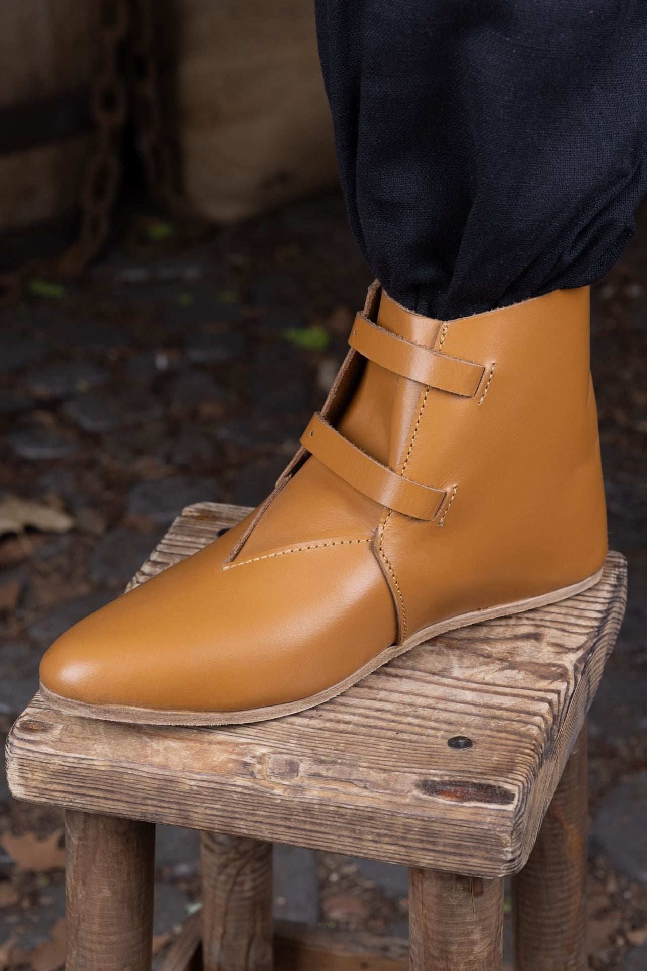 Medieval Half Boots Adelhelm Light Brown