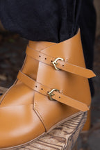 Medieval Half Boots Adelhelm Light Brown