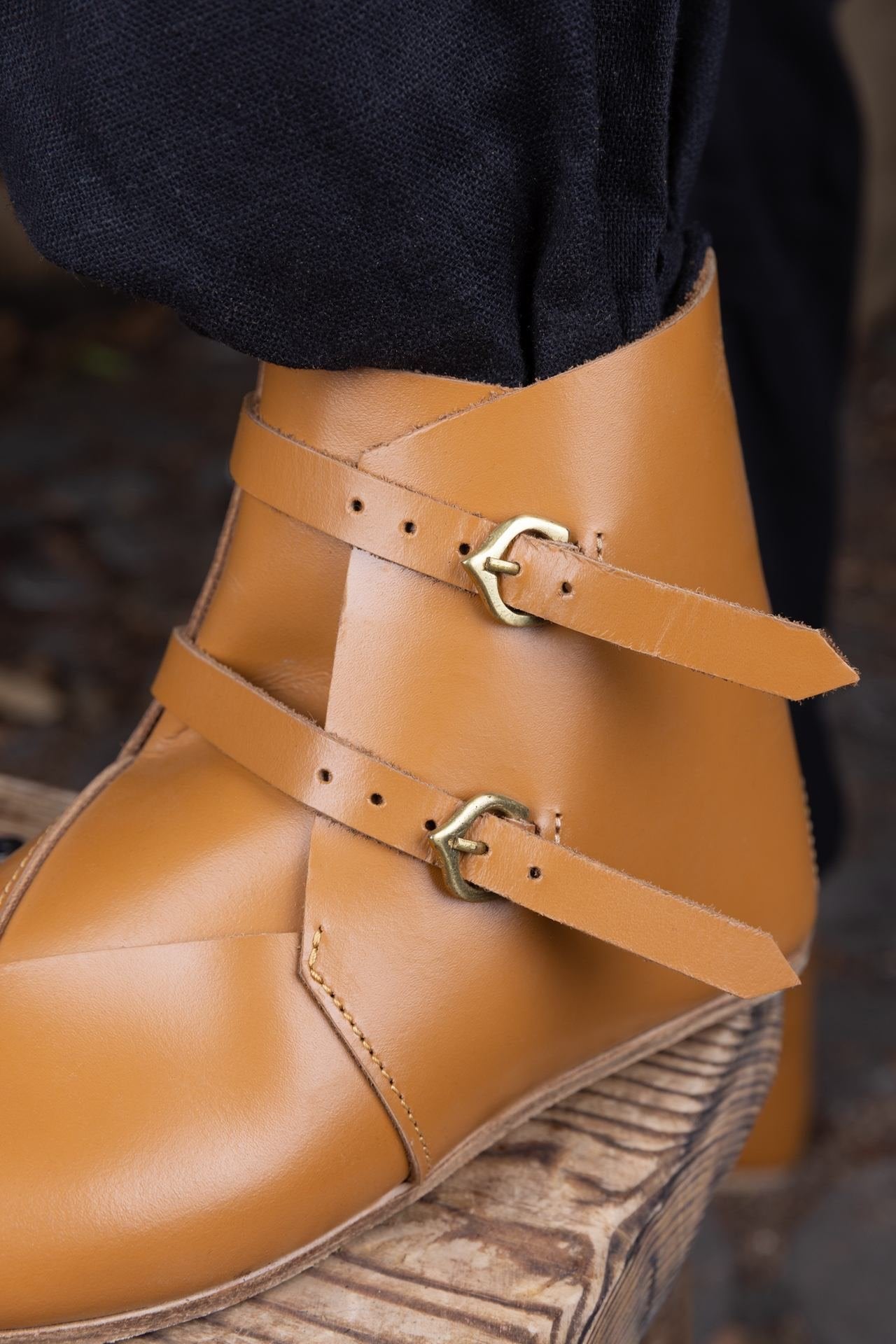 Medieval Half Boots Adelhelm Light Brown