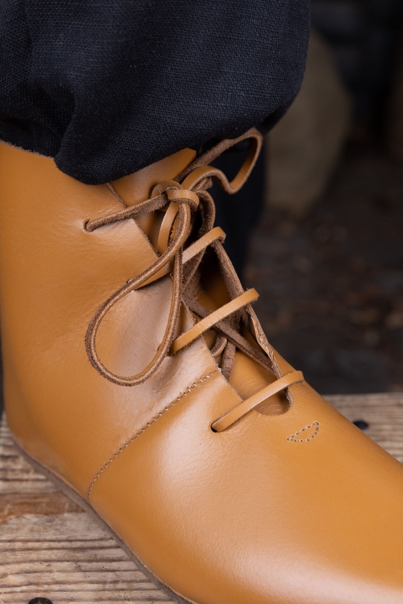 Medieval Half Boots Landolf Light Brown