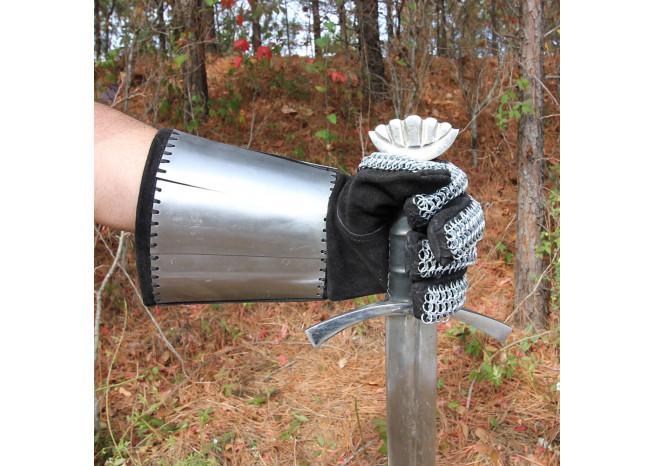 Medieval Holy Land and Defender Chainmail Gauntlets with Plates