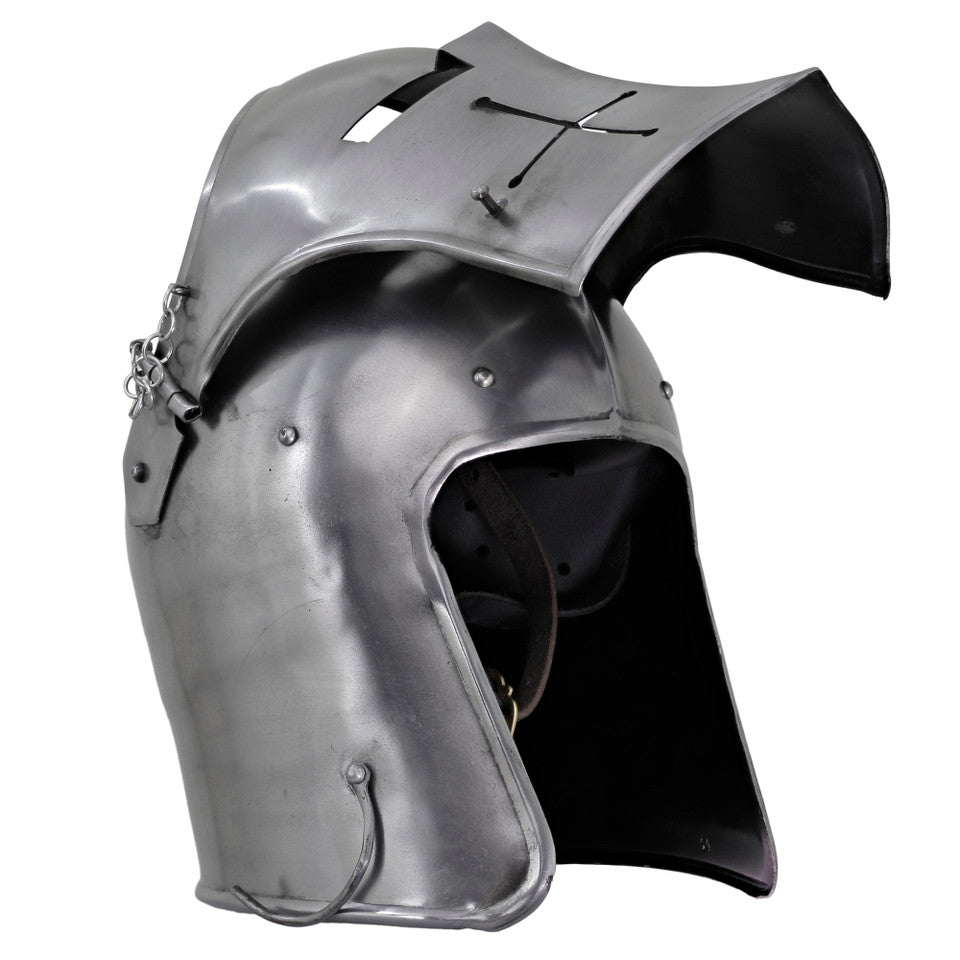 Medieval Marvel Italian Inspired Visored Barbuta Helmet cast night sight 3 times per Week