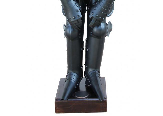 Medieval Mini Black Knight 14th Century Statute