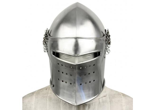 Medieval Renaissance Detachable Visor Barbute