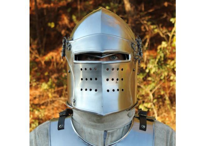 Medieval Renaissance Detachable Visor Barbute