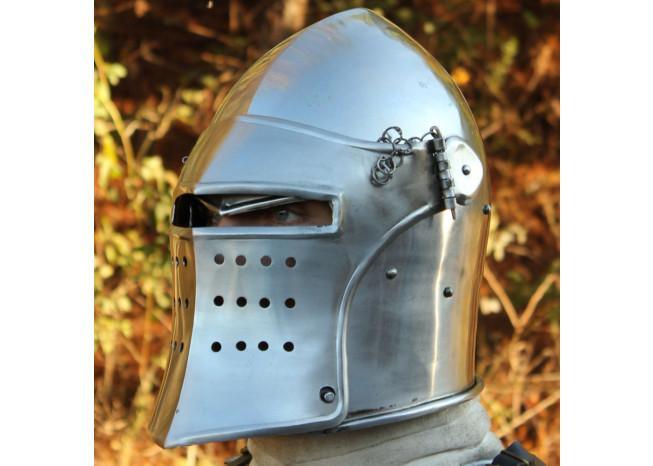 Medieval Renaissance Detachable Visor Barbute