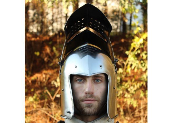 Medieval Renaissance Detachable Visor Barbute