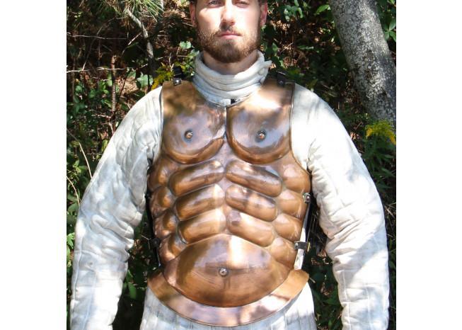 Medieval Roman Greek Muscle Body Armor Cuirass Brass Finish