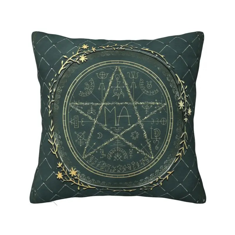 Medieval Sacred Cross Black Leather Cushion Covers Polyester Throw Pillow Case for Sofa Car Square Pillowcase Bedroom Decoration