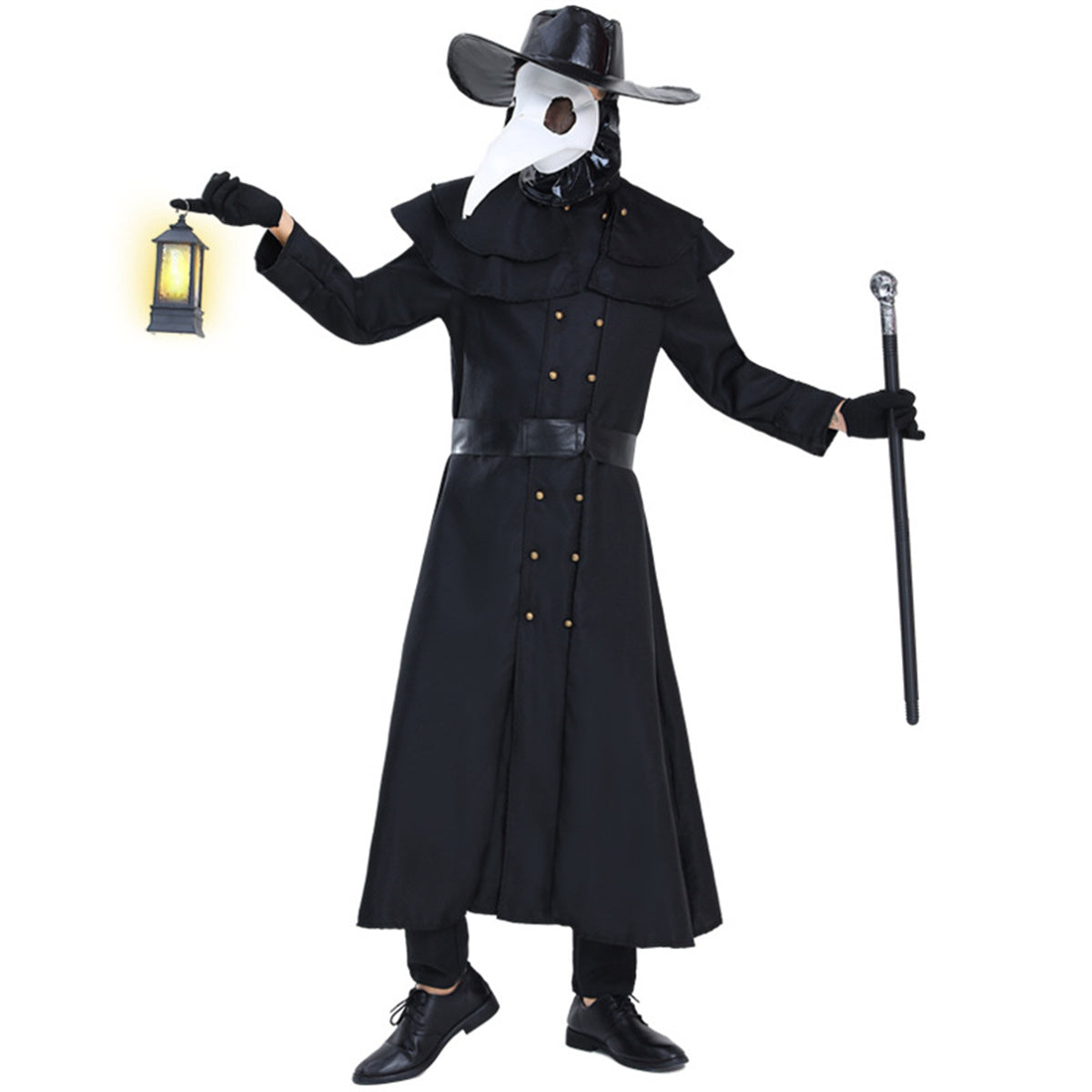 Medieval Steampunk Style Plague Doctor Costume Beak Crow Long Beak Mask Costume