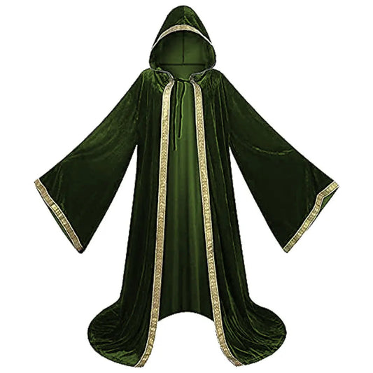 Medieval  Velvet Hooded Cloak Halloween