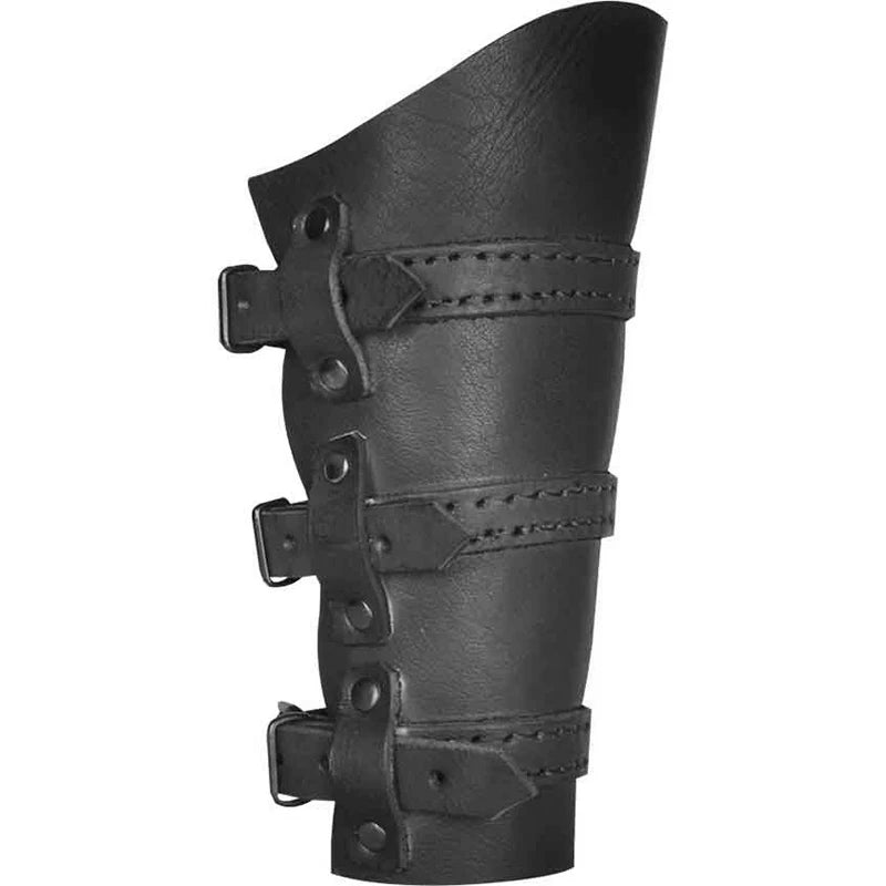 Medieval Viking Knight Leather Arm Guard Armor Nordic Barbarian Bracer Vambrace Cosplay Costume Festival Wristband Gauntlet LARP