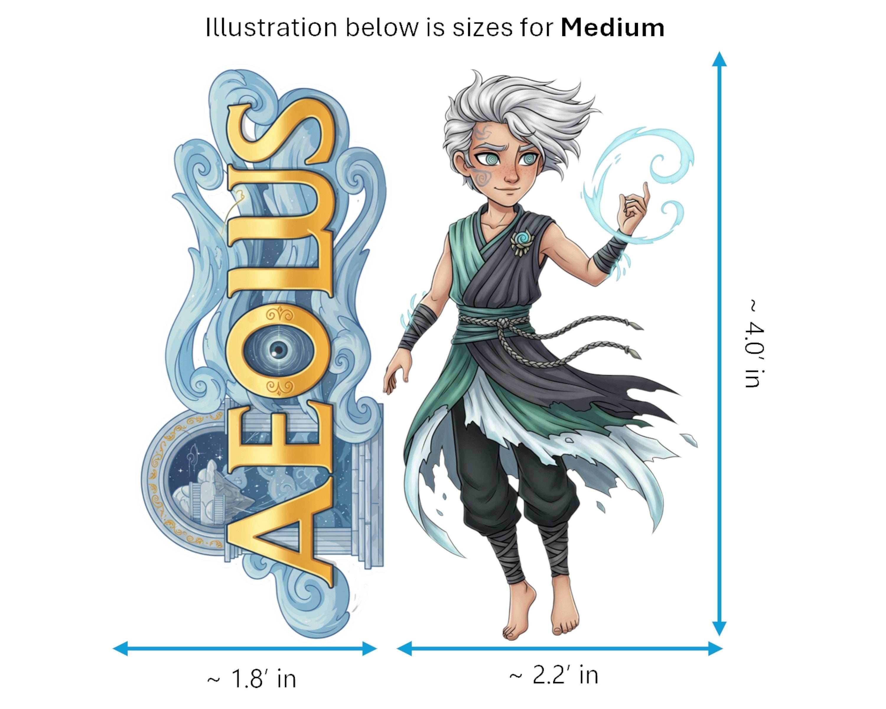 Aeolus Sticker and Magnet - Keeper of the Winds Mythkins™ – Greek God of Winds | Waterproof & UV-Proof - Sticker / Medium