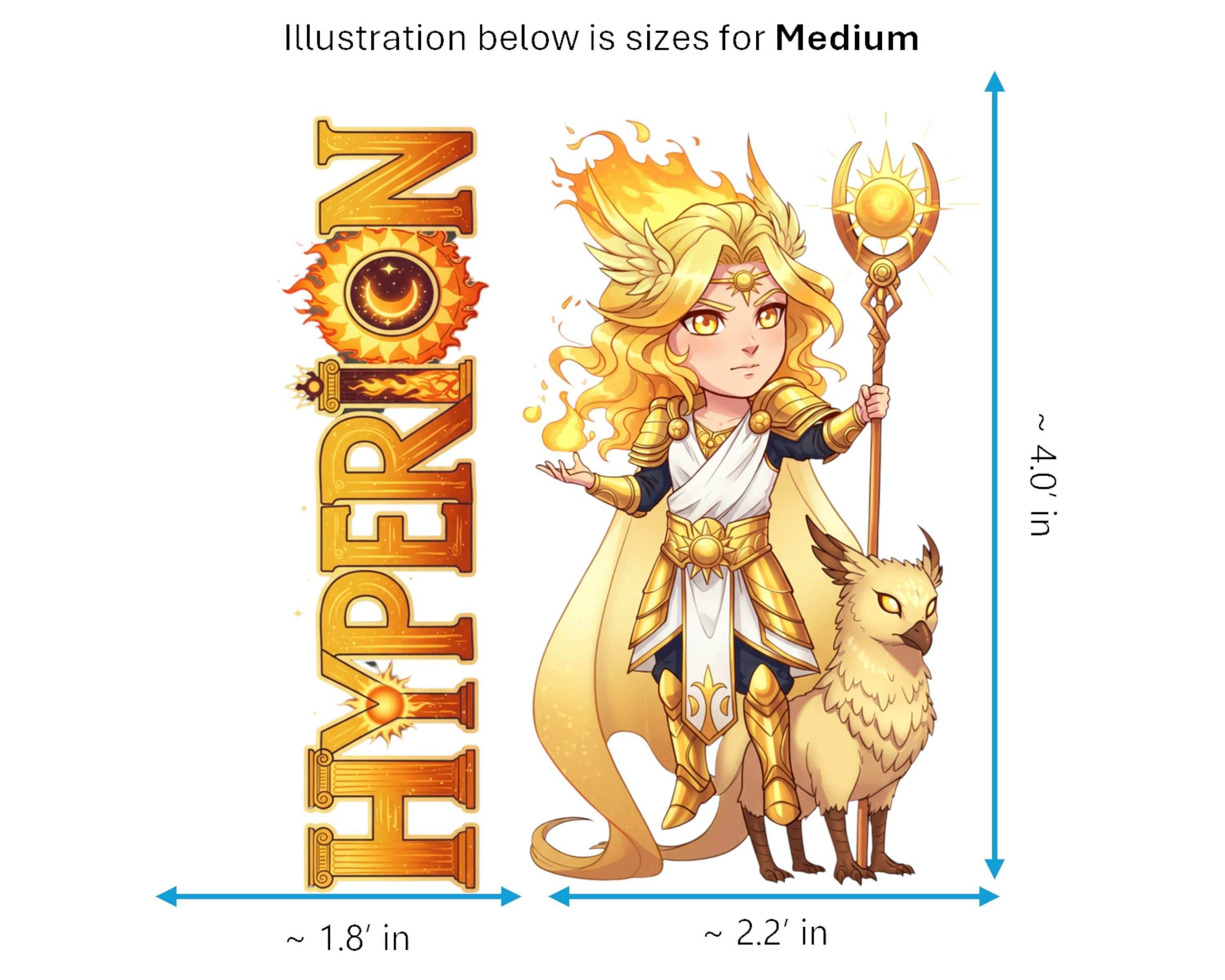 Hyperion Sticker and Magnet - Lord of Light Mythkins™ – Titan God of Light | Waterproof & UV-Proof - Sticker / Medium